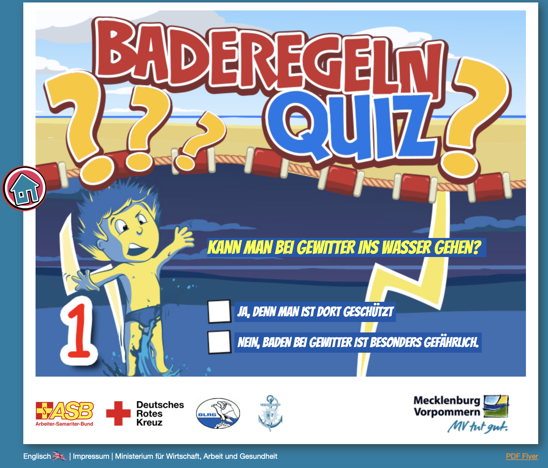 Cover: Baderegeln-Quiz